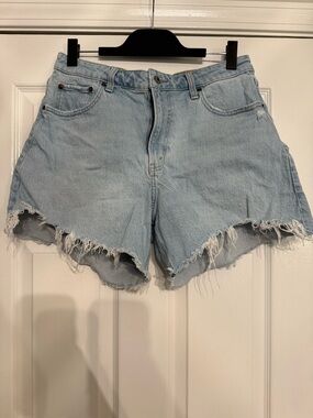 Abercrombie & Fitch Light Blue Distressed Denim Cutoff Shorts